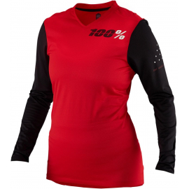 100% Ridecamp Women's Long Sleeve Jersey Red L