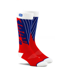100% Torque Comfort Moto Socks Red / Blue L/XL