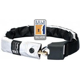 HIPLOK ORIGINAL V15 WEARABLE CHAIN LOCK 8MM X 90CM  WAIST 2444 INCHES SILVER SOLD SECURE HIGH VISIBILITY  8MM X 90CM