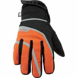 Avalanche women's waterproof gloves  black / shocking orange X-small